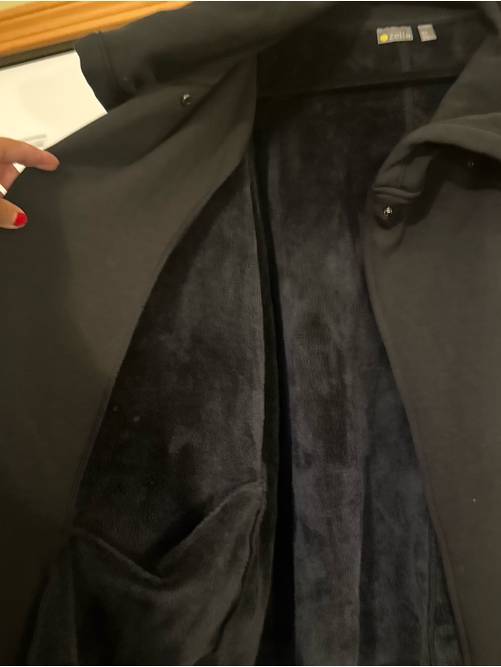 Zella Black Amazing Cozy Wrap Jacket - Picture 11 of 14